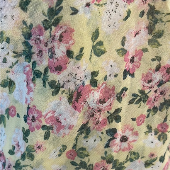 HAUTE MONDE | Women’s Pink, Green, and Cream Floral Printed V-Neck Blouse M - Picture 12 of 12